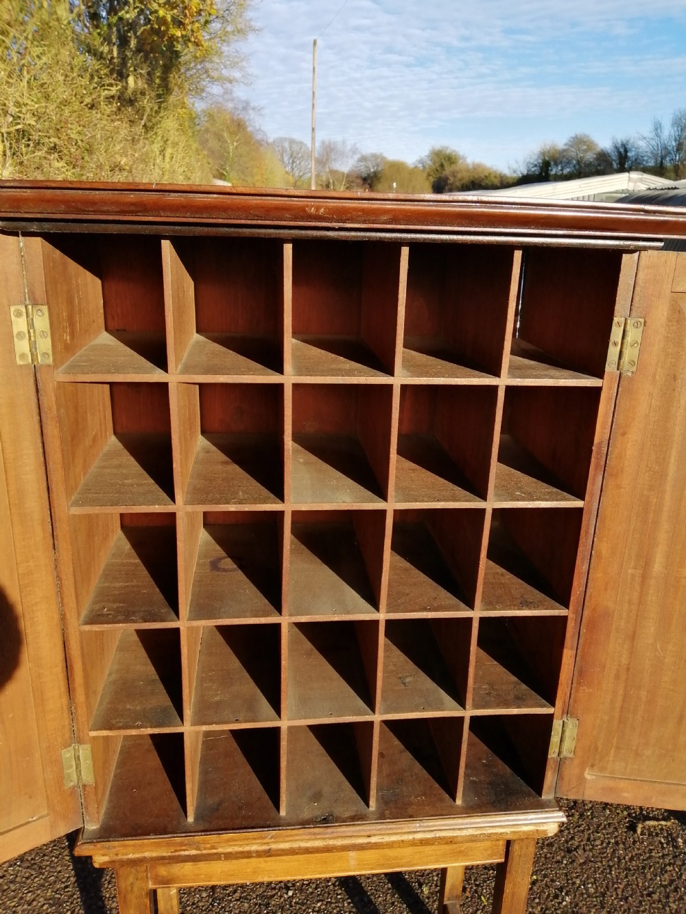 Regency mahogany pigeonhole estate cabinet. View VII