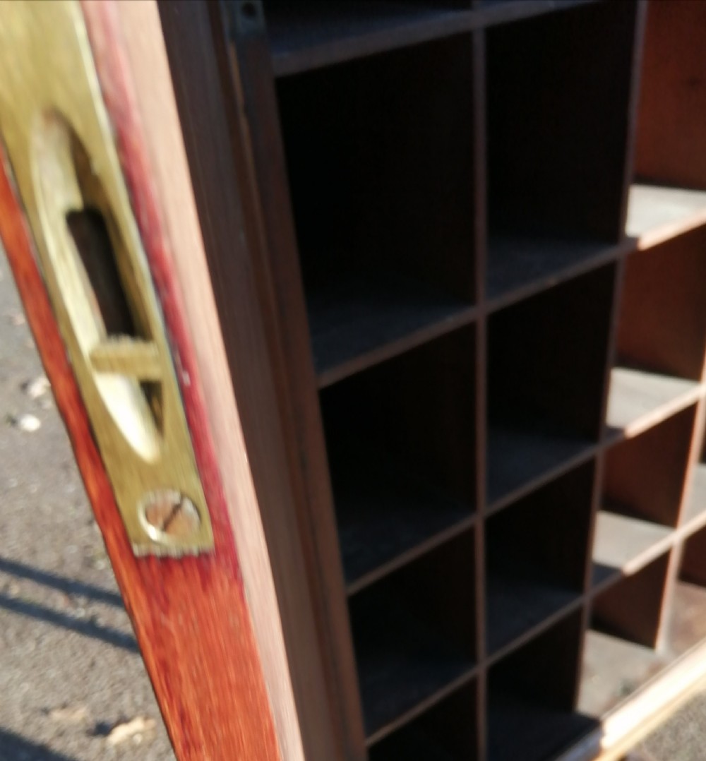 Regency mahogany pigeonhole estate cabinet. View XII