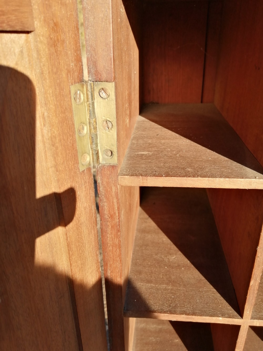 Regency mahogany pigeonhole estate cabinet. View XIII