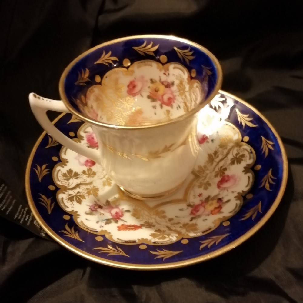 Antique cabinet set 2 cups 1 saucer.  View V