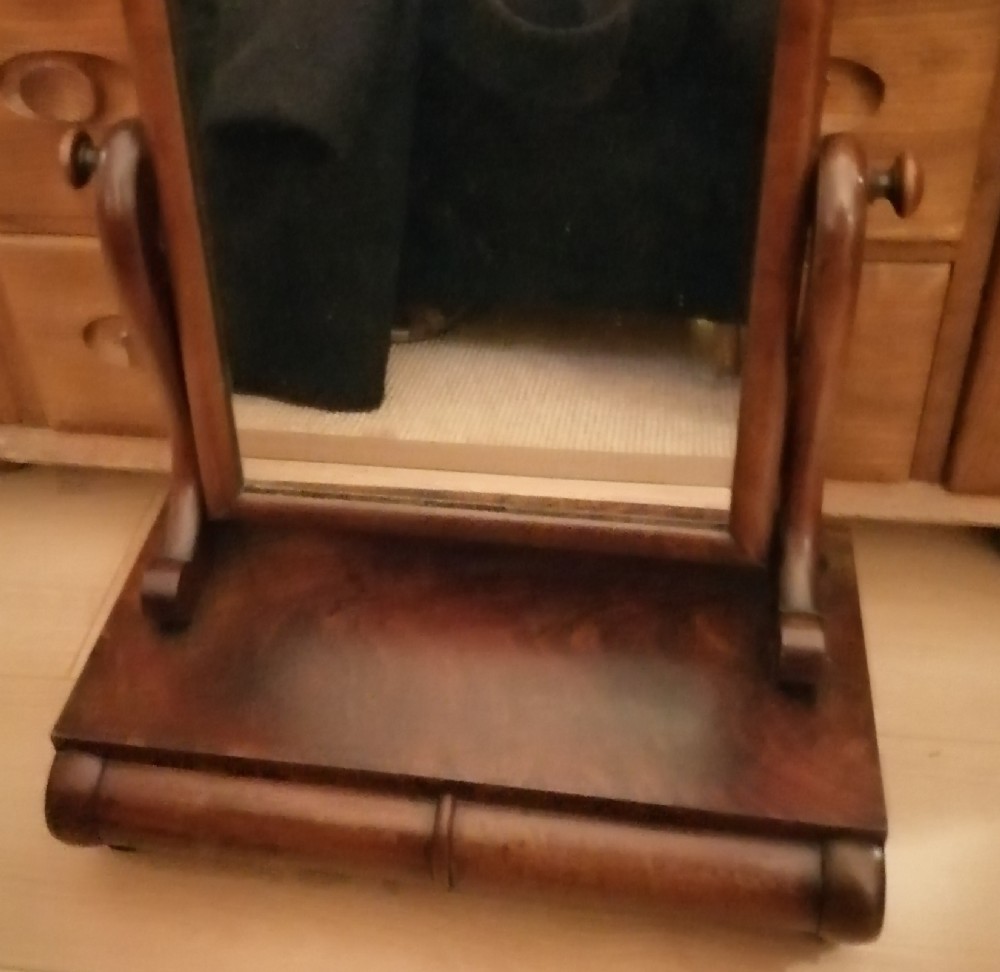  victorian swing mirror in mahogany.