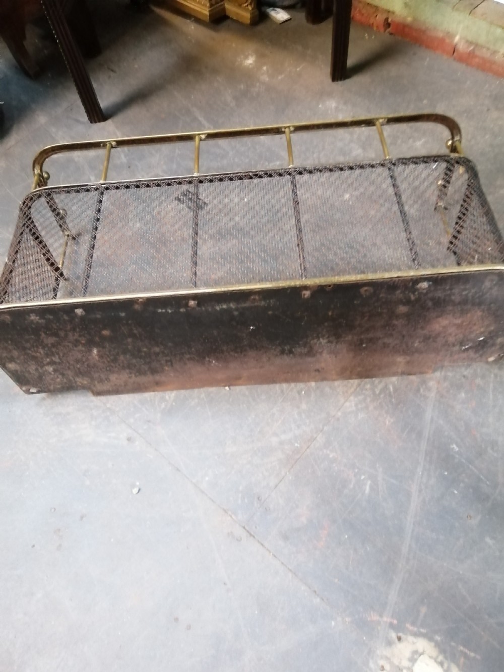 An attractive brass and mesh spark fender. View IV