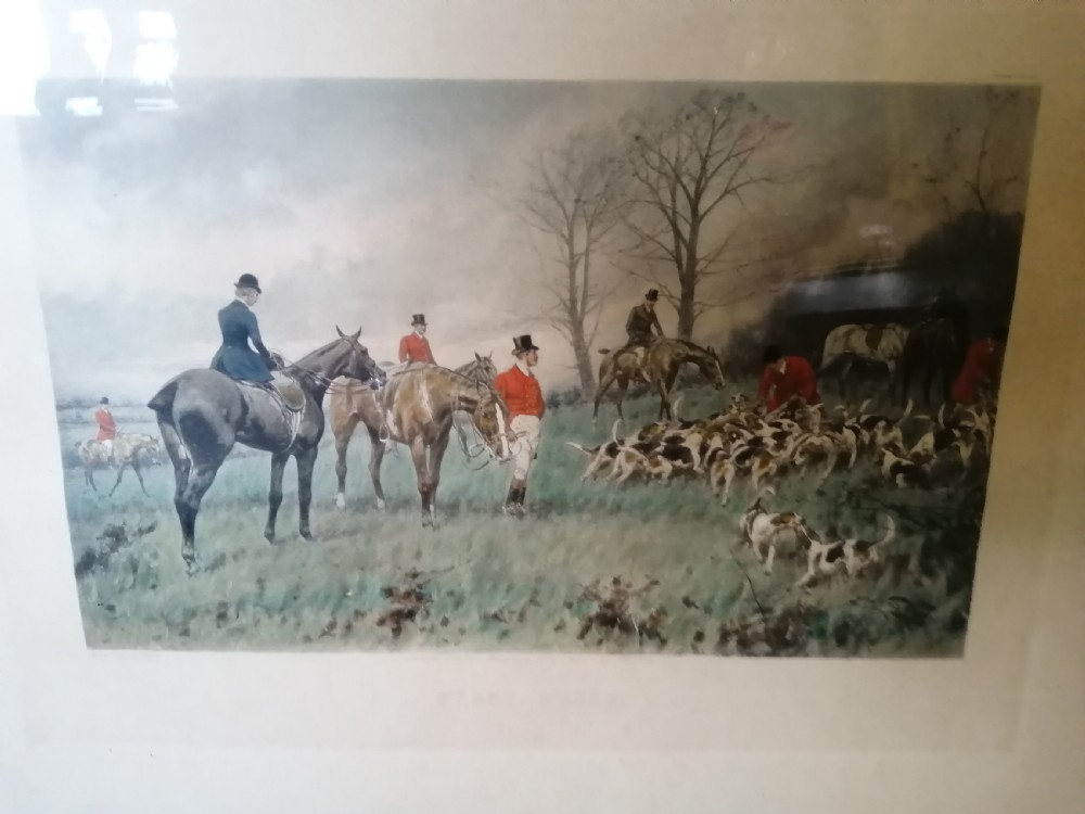 Antique Set of 4 hunting prints by Arthur ackermann Regent Street London. View V