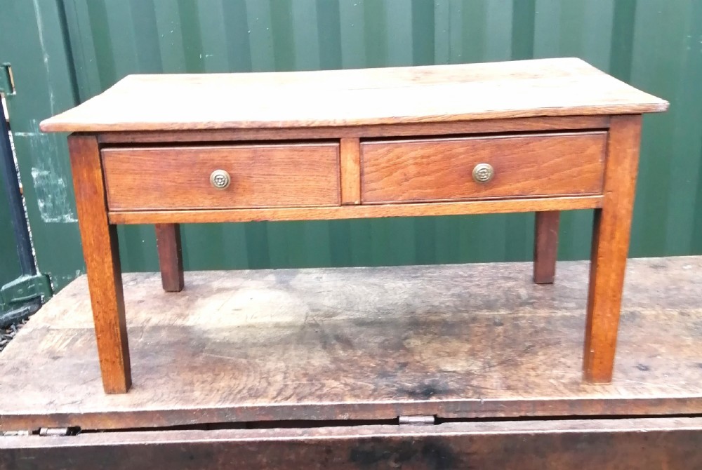 Georgian oak coffee table.