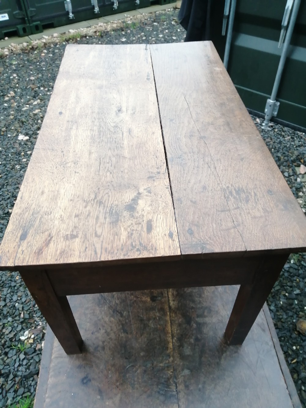 Georgian oak coffee table. View IX