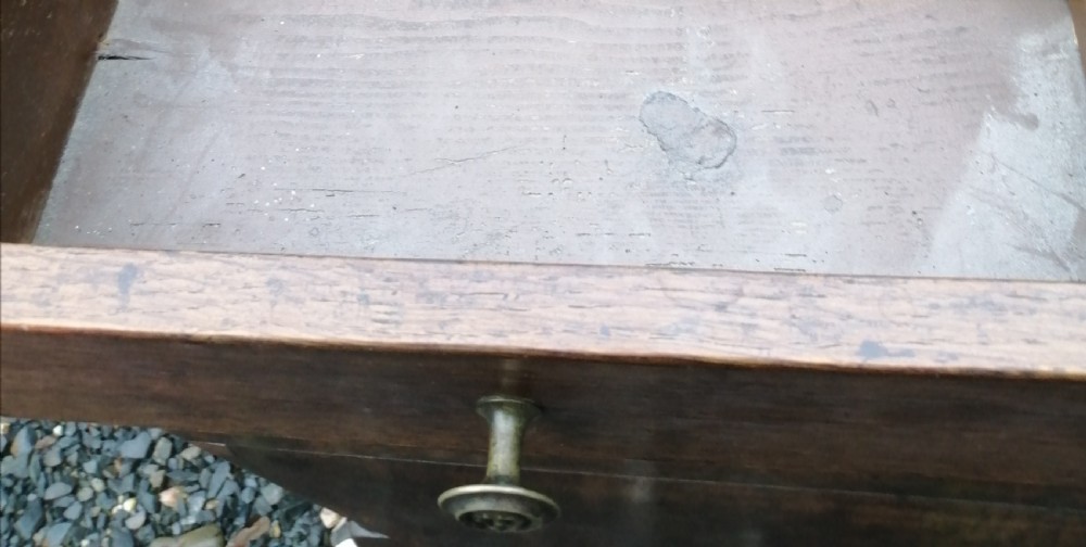 Georgian oak coffee table. View X
