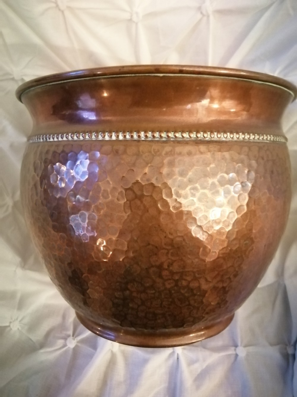 A art's and crafts Benham and  froud London. Hammered copper jardinier