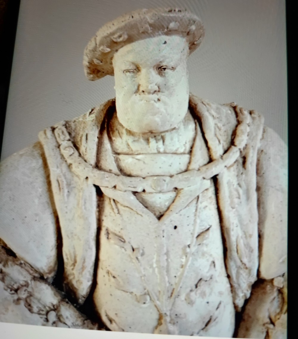 An Edwardian plaster statue of Henry the eighth. View V