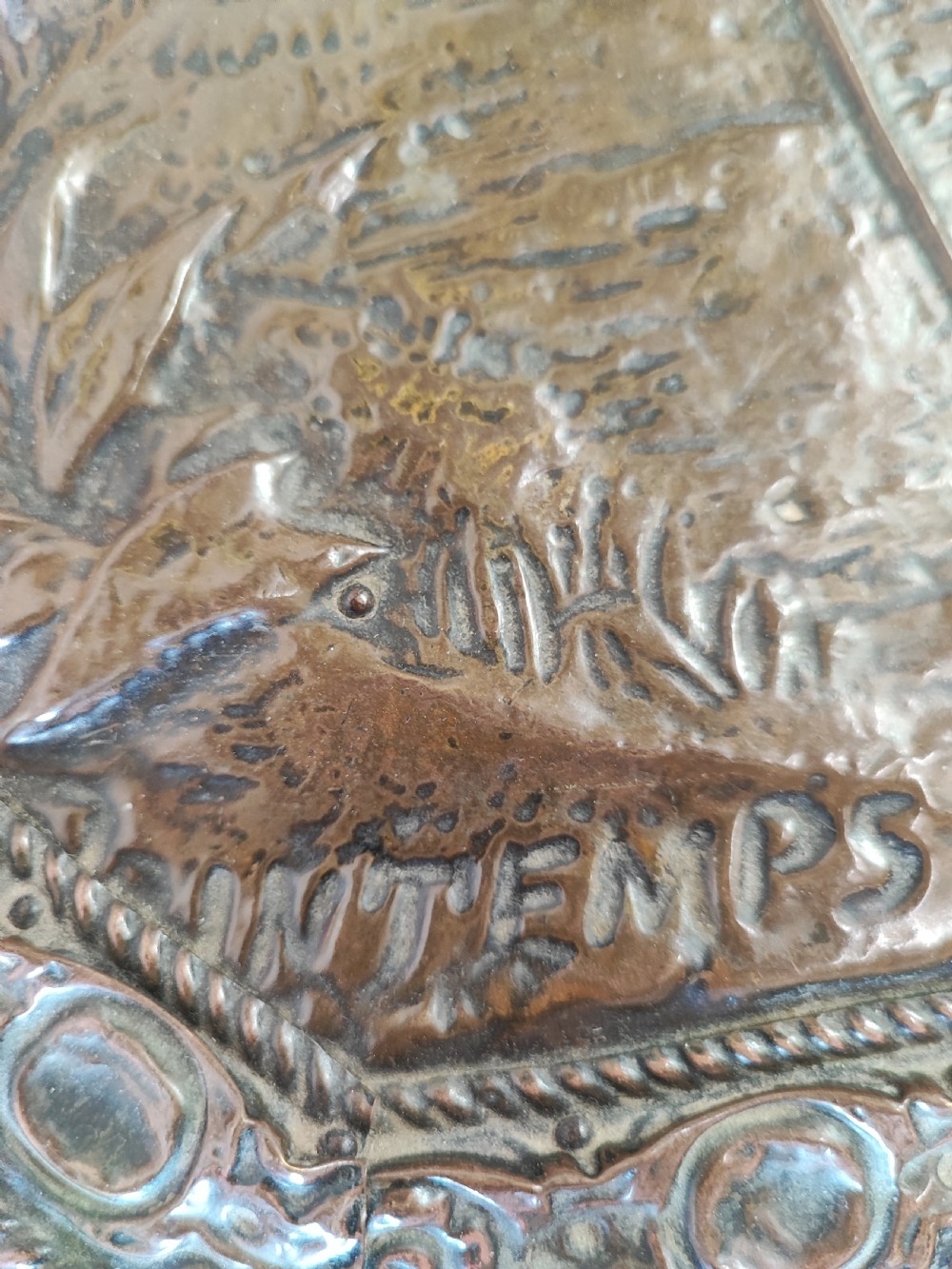  19c bronzed log or coal box  View XI
