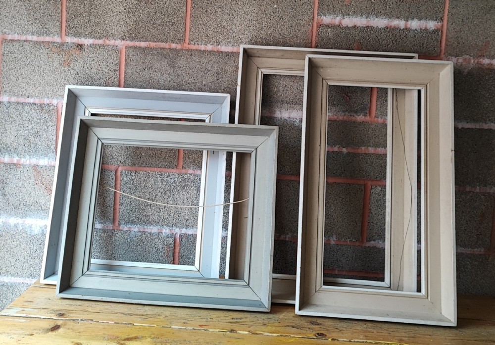 4 large antique painted frames. View IV