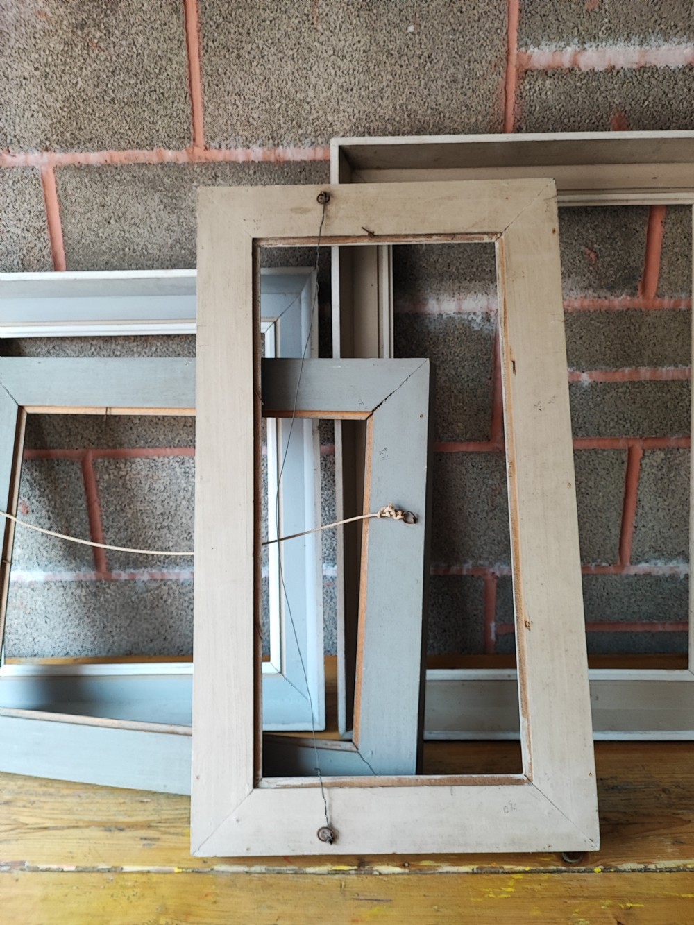 4 large antique painted frames. View VIII