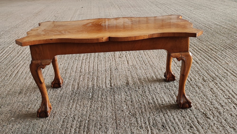 Antique walnut coffee table. View V