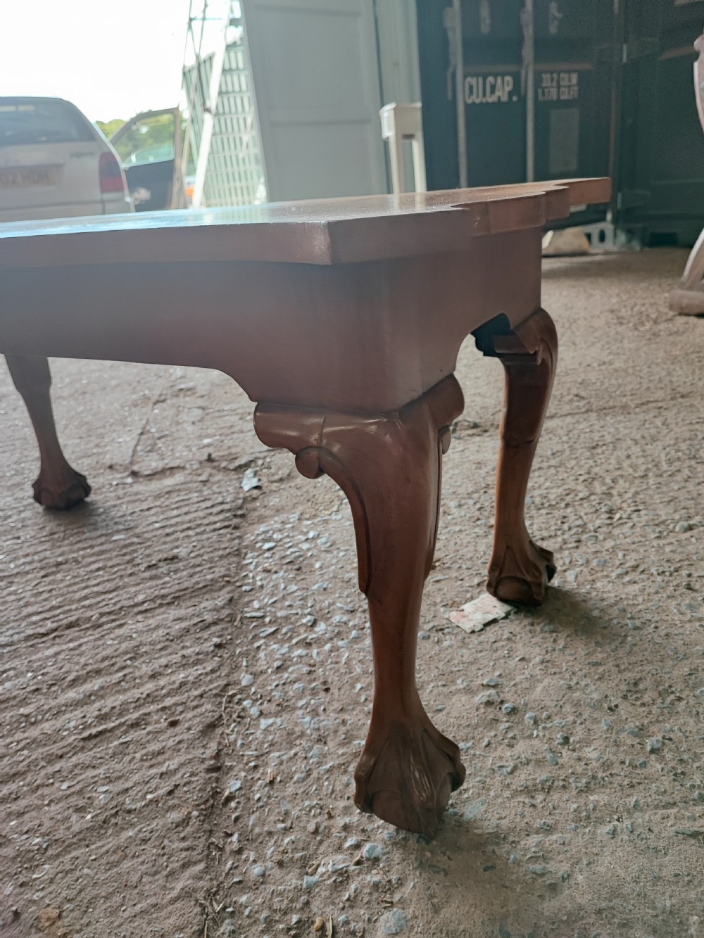 Antique walnut coffee table. View VI
