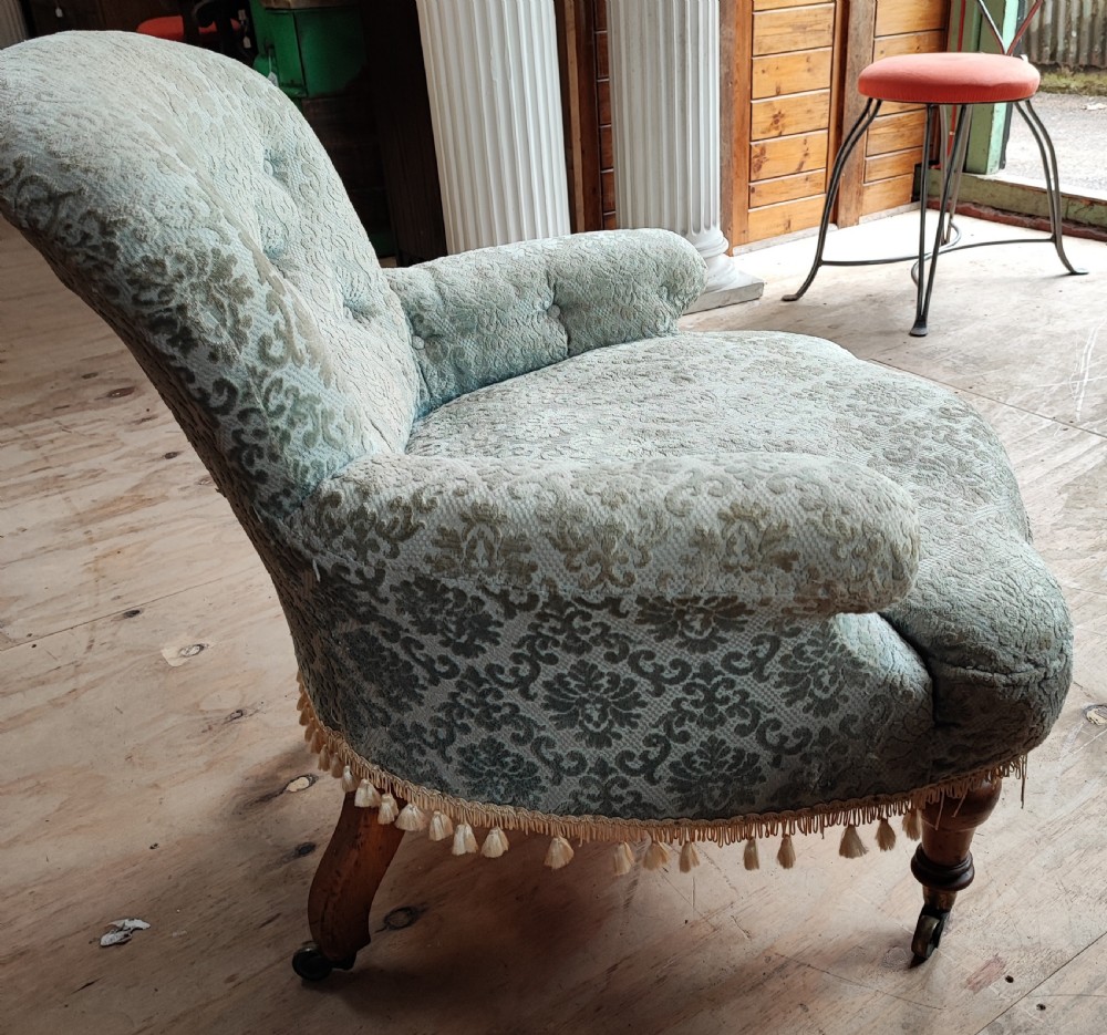  Victorian armchair by C Hindley and son Oxford Street, London. View III