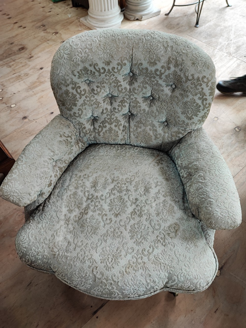  Victorian armchair by C Hindley and son Oxford Street, London. View IV
