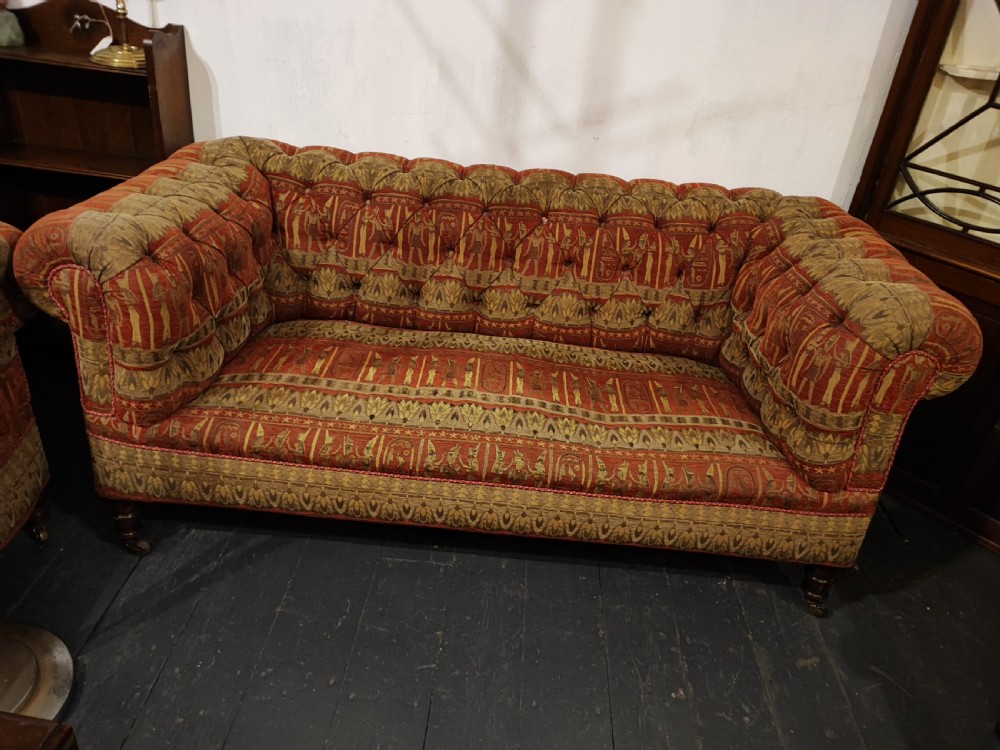 Victorian chesterfield sofa.