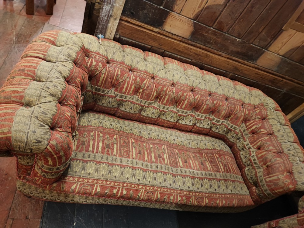 Victorian chesterfield sofa.
