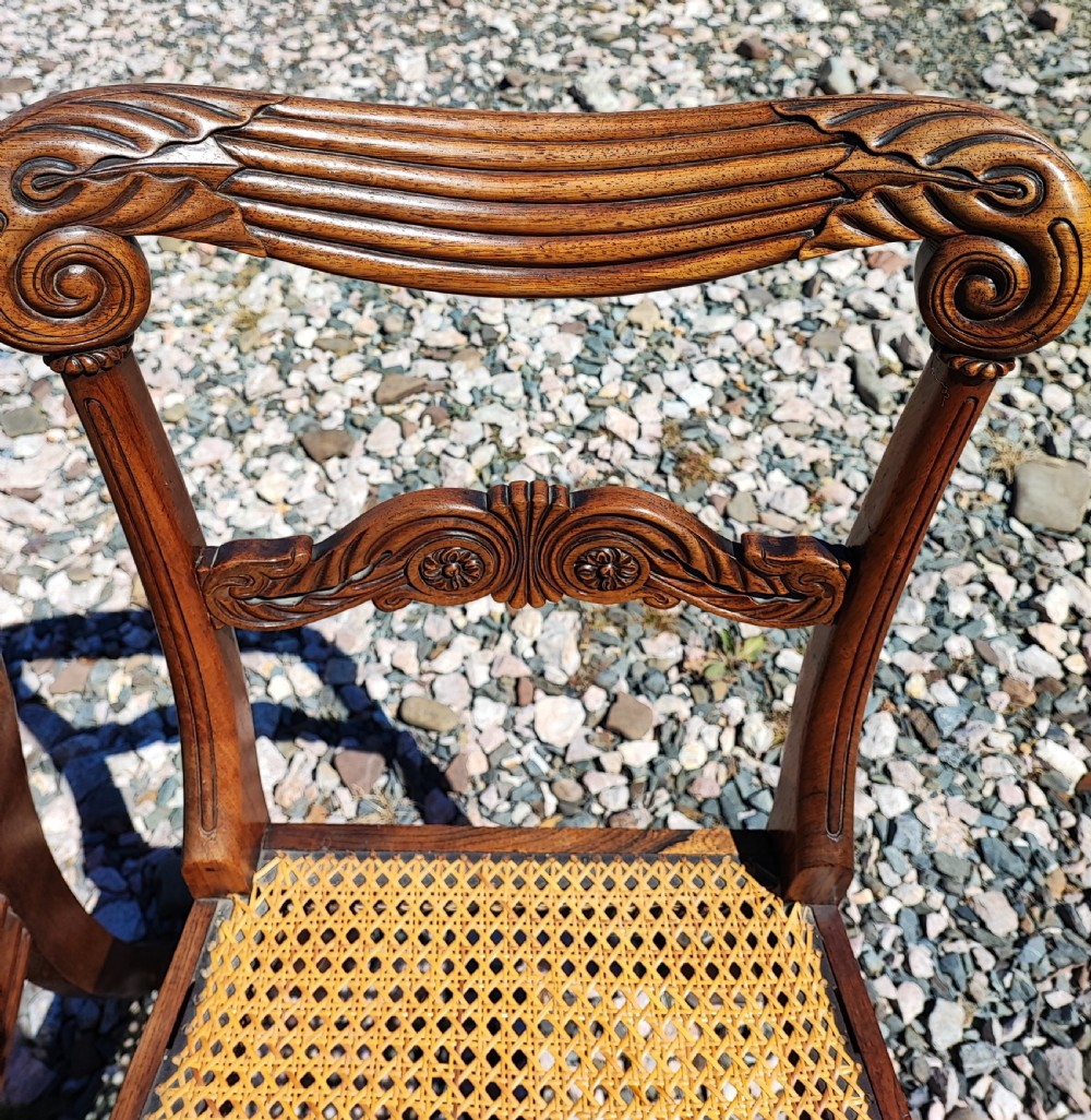 Antique pair of rosewood and Berger's seat side chairs ,by Gillows.  View II
