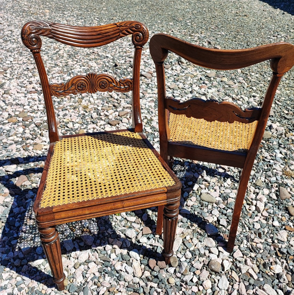 Antique pair of rosewood and Berger's seat side chairs ,by Gillows.  View VI