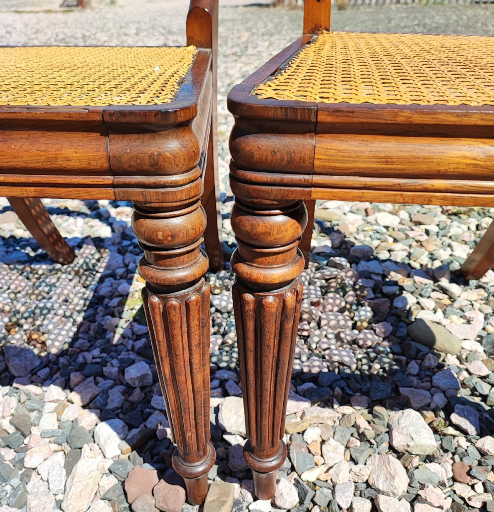 Antique pair of rosewood and Berger's seat side chairs ,by Gillows.  View VIII