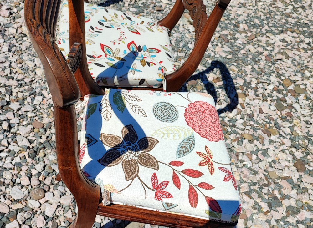 Antique pair of rosewood and Berger's seat side chairs ,by Gillows.  View XII