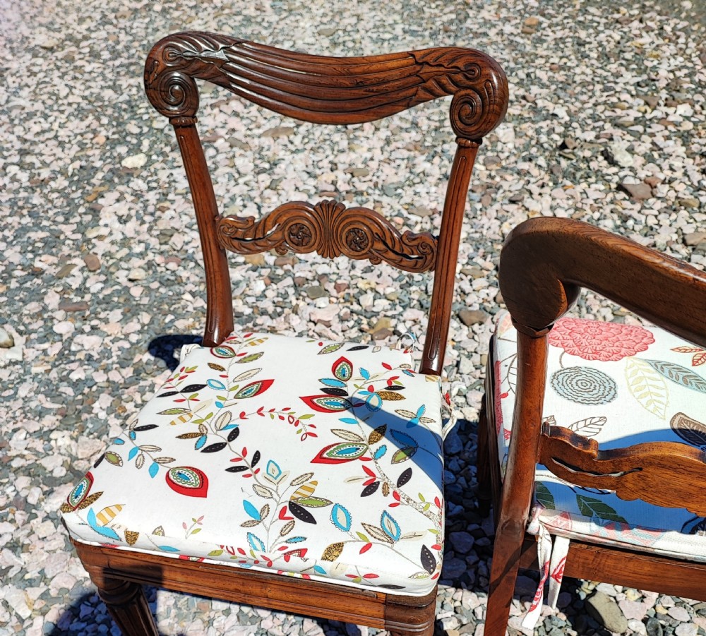 Antique pair of rosewood and Berger's seat side chairs ,by Gillows.  View XIV