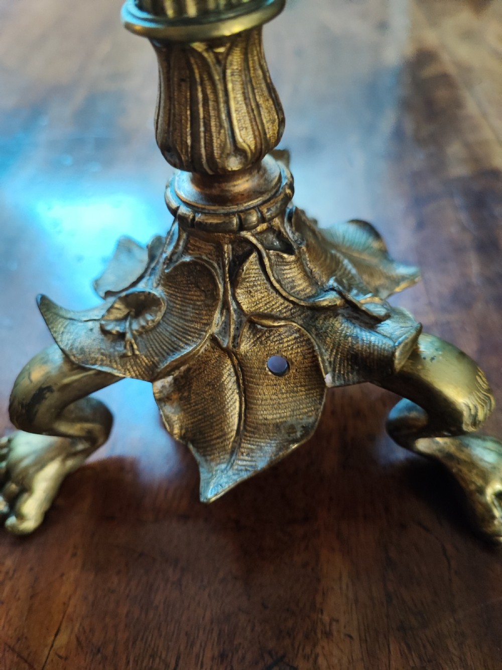 A pair of Second empire candelabra in gilt metal and GILT bronze. View II