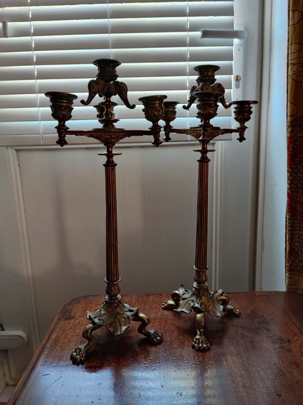 A pair of Second empire candelabra in gilt metal and GILT bronze. View III