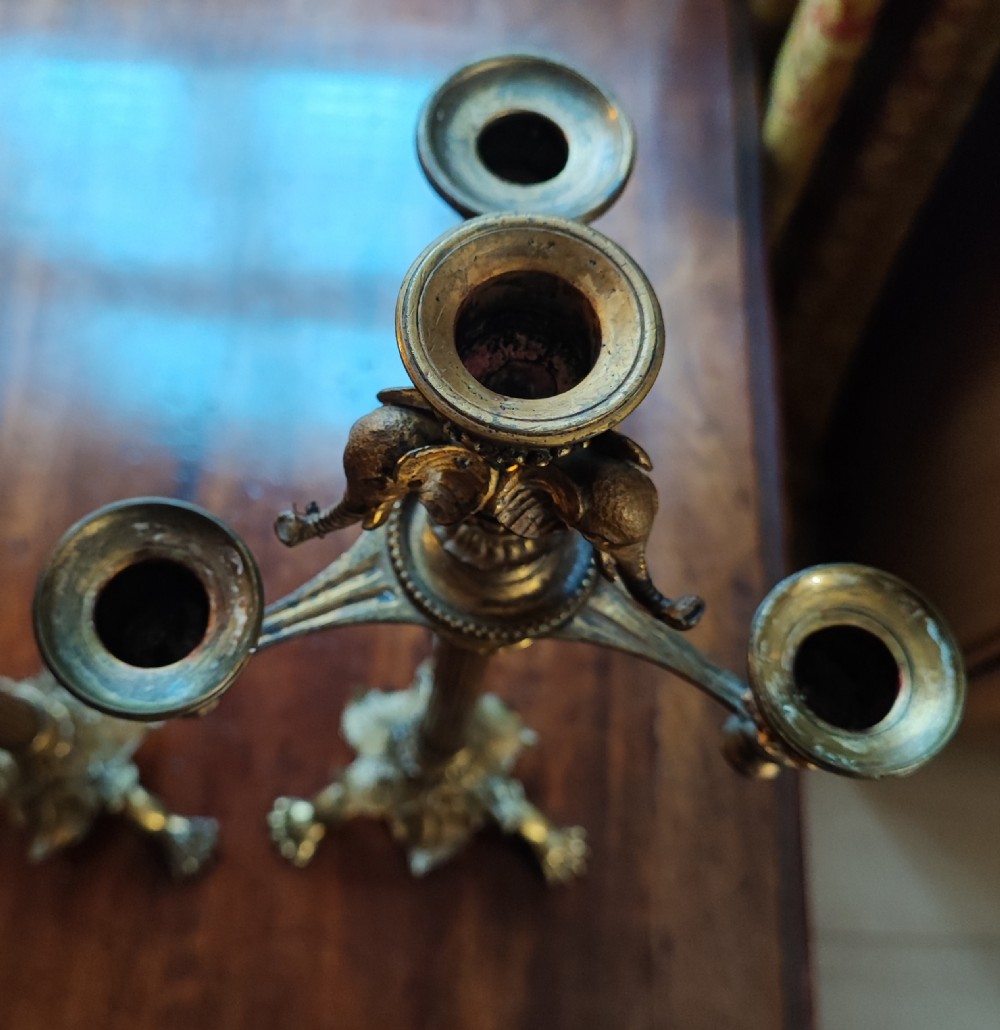 A pair of Second empire candelabra in gilt metal and GILT bronze. View IV