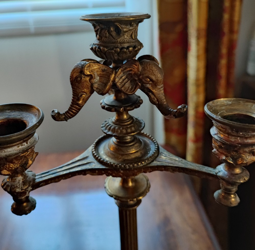 A pair of Second empire candelabra in gilt metal and GILT bronze. View VI