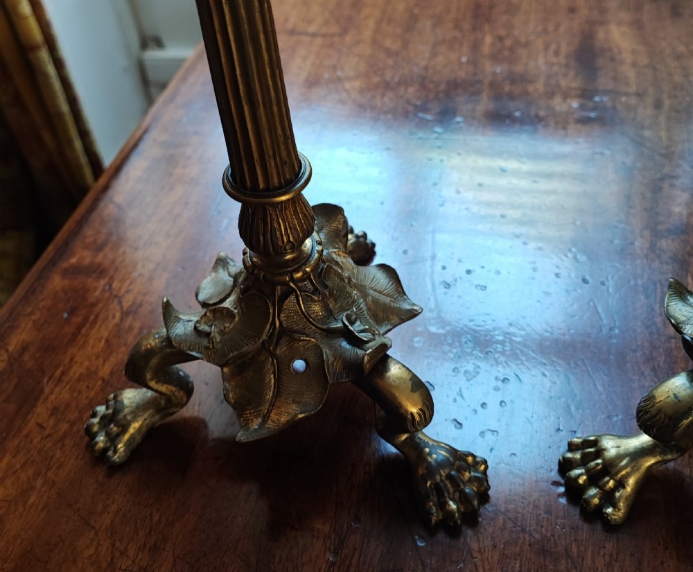 A pair of Second empire candelabra in gilt metal and GILT bronze. View VII