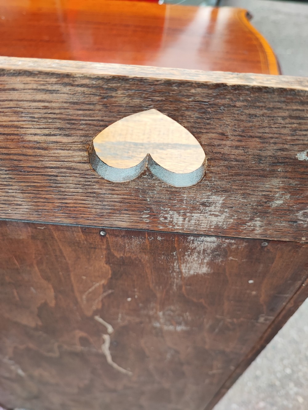 Art's and crafts small oak open bookcase. View III