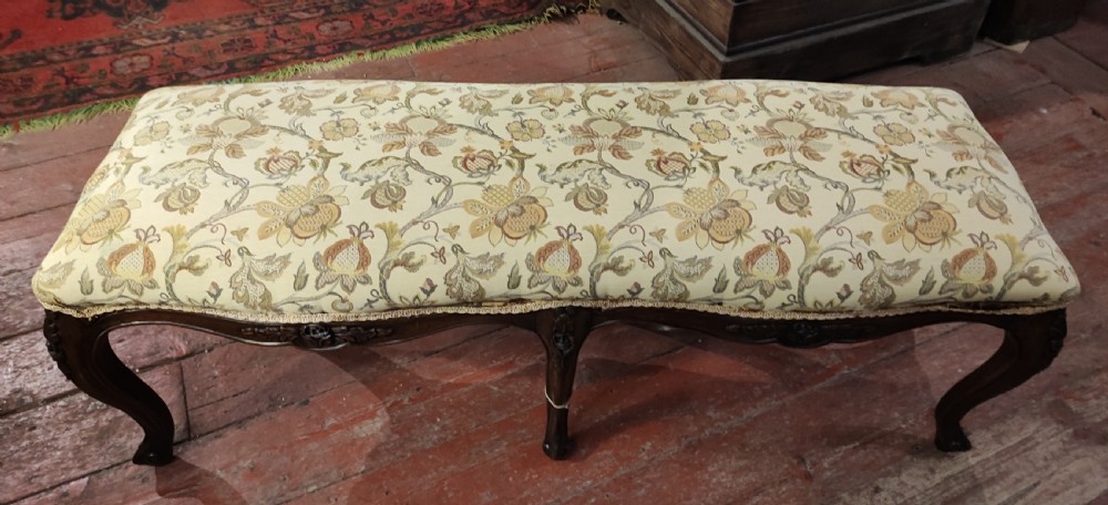 Antique French Louis Xv1  long stool.