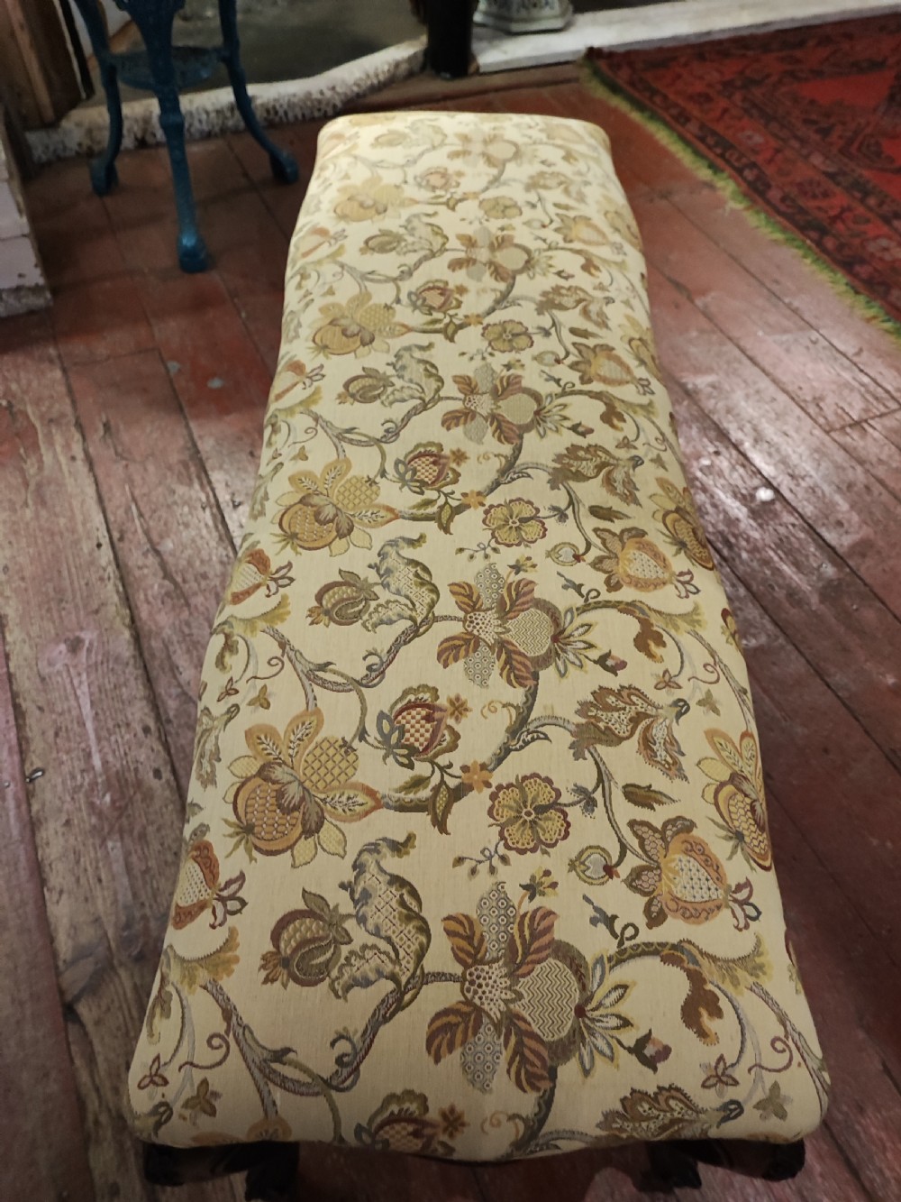 Antique French Louis Xv1  long stool. View II