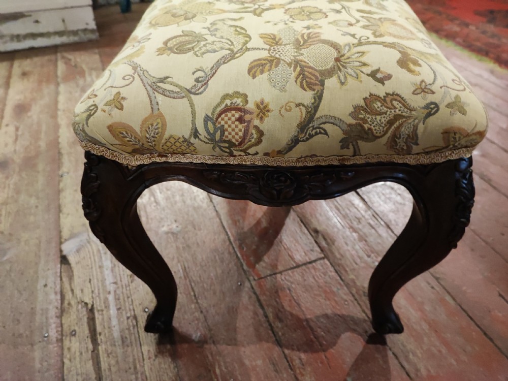 Antique French Louis Xv1  long stool. View III