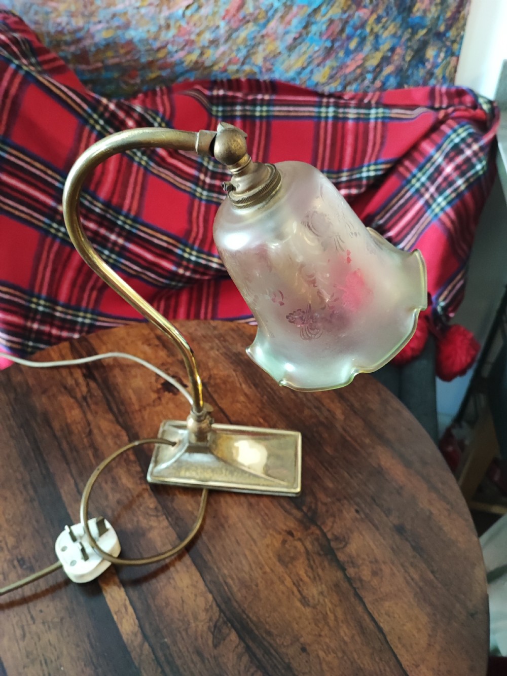 Edwardian adjustable table lamp. View V