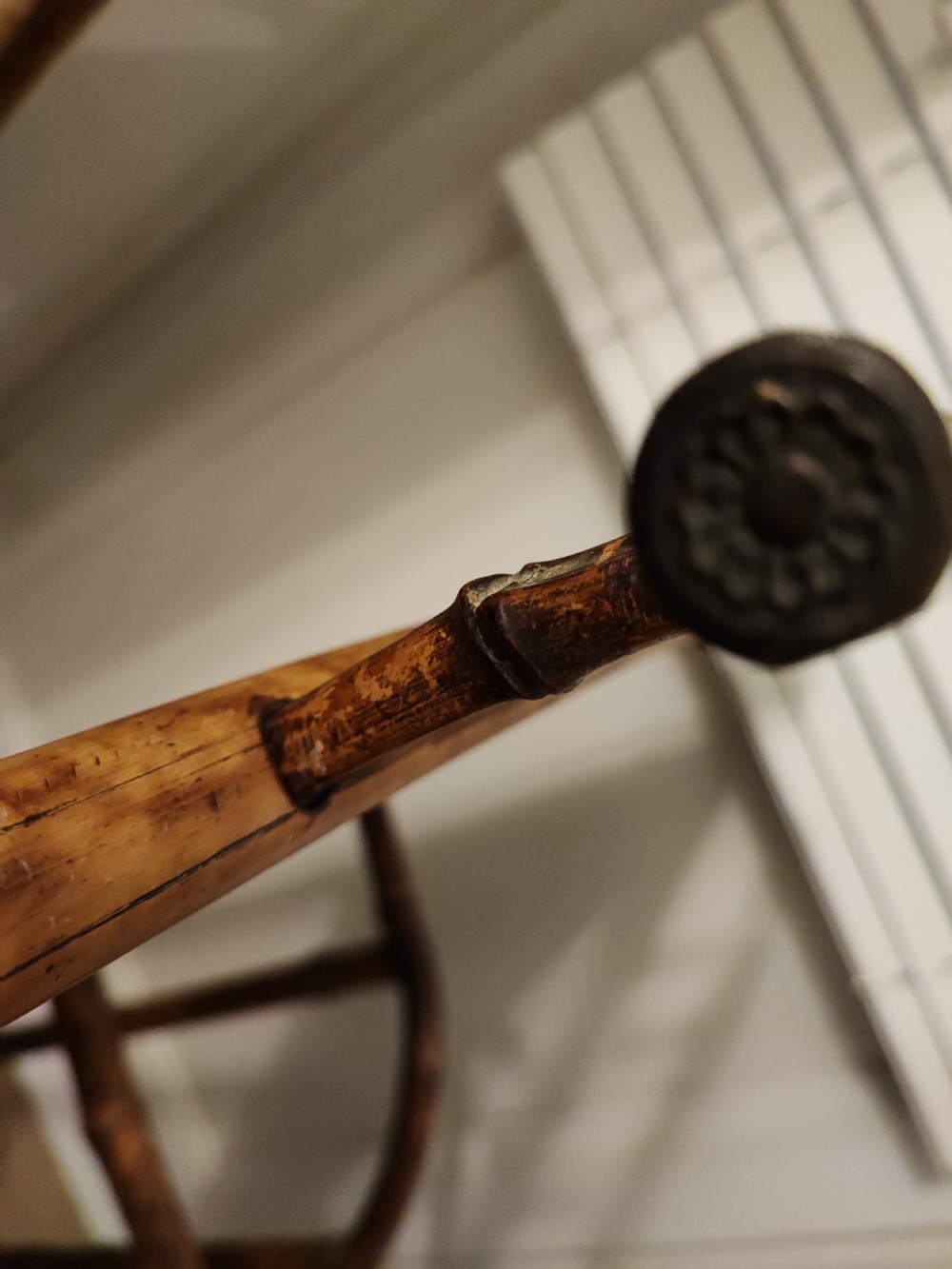 Victorian bamboo umbrella and stick stand. View V