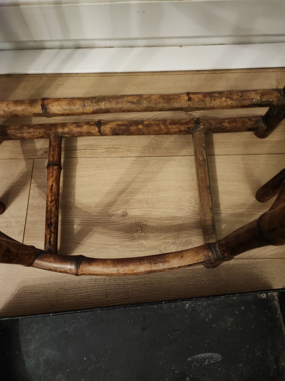 Victorian bamboo umbrella and stick stand. View XI