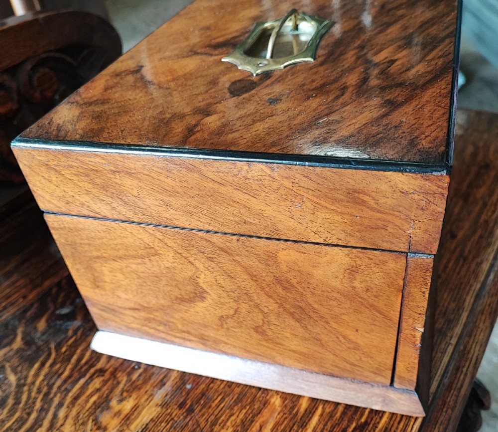 Victorian walnut sewing box View XI