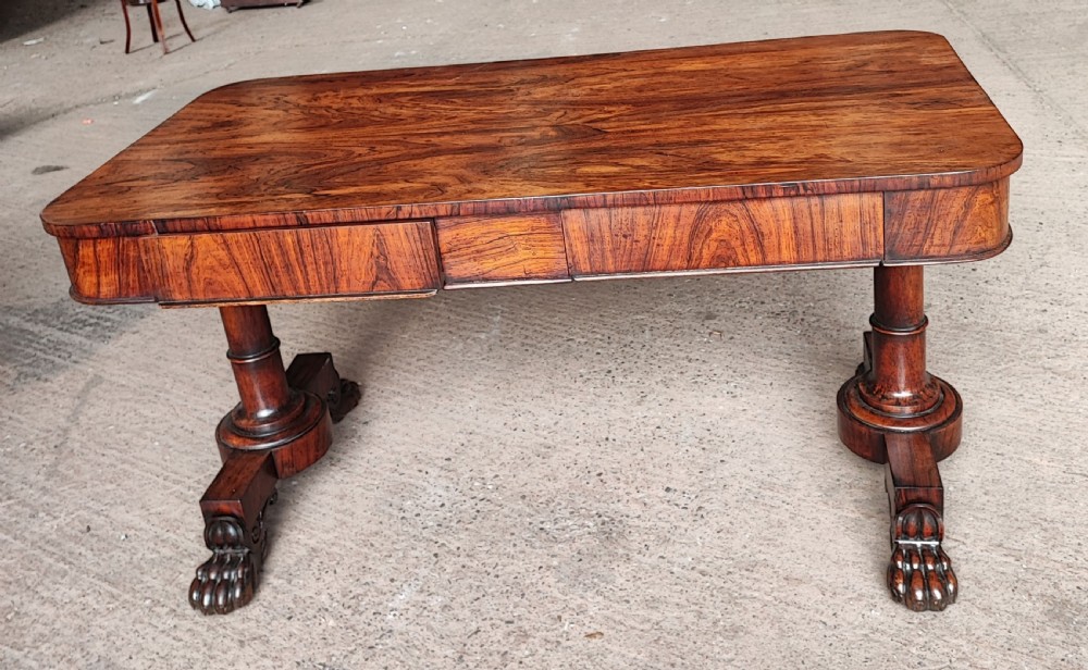 A Regency rosewood library table 