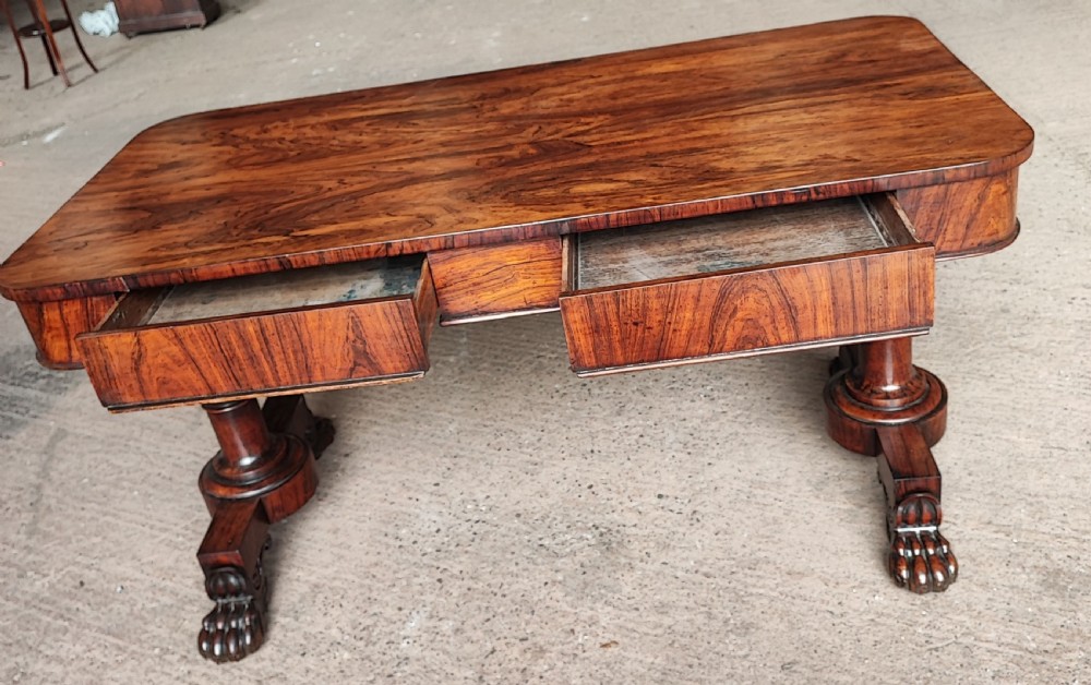 A Regency rosewood library table  View IX