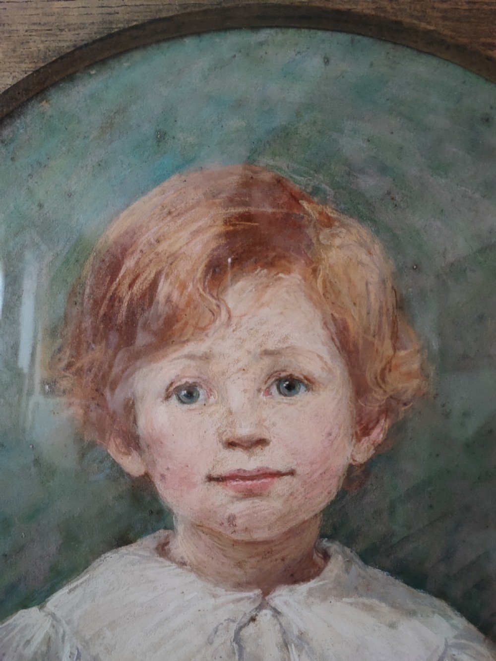 Original pastel portrait of an Edwardian boy. View VIII