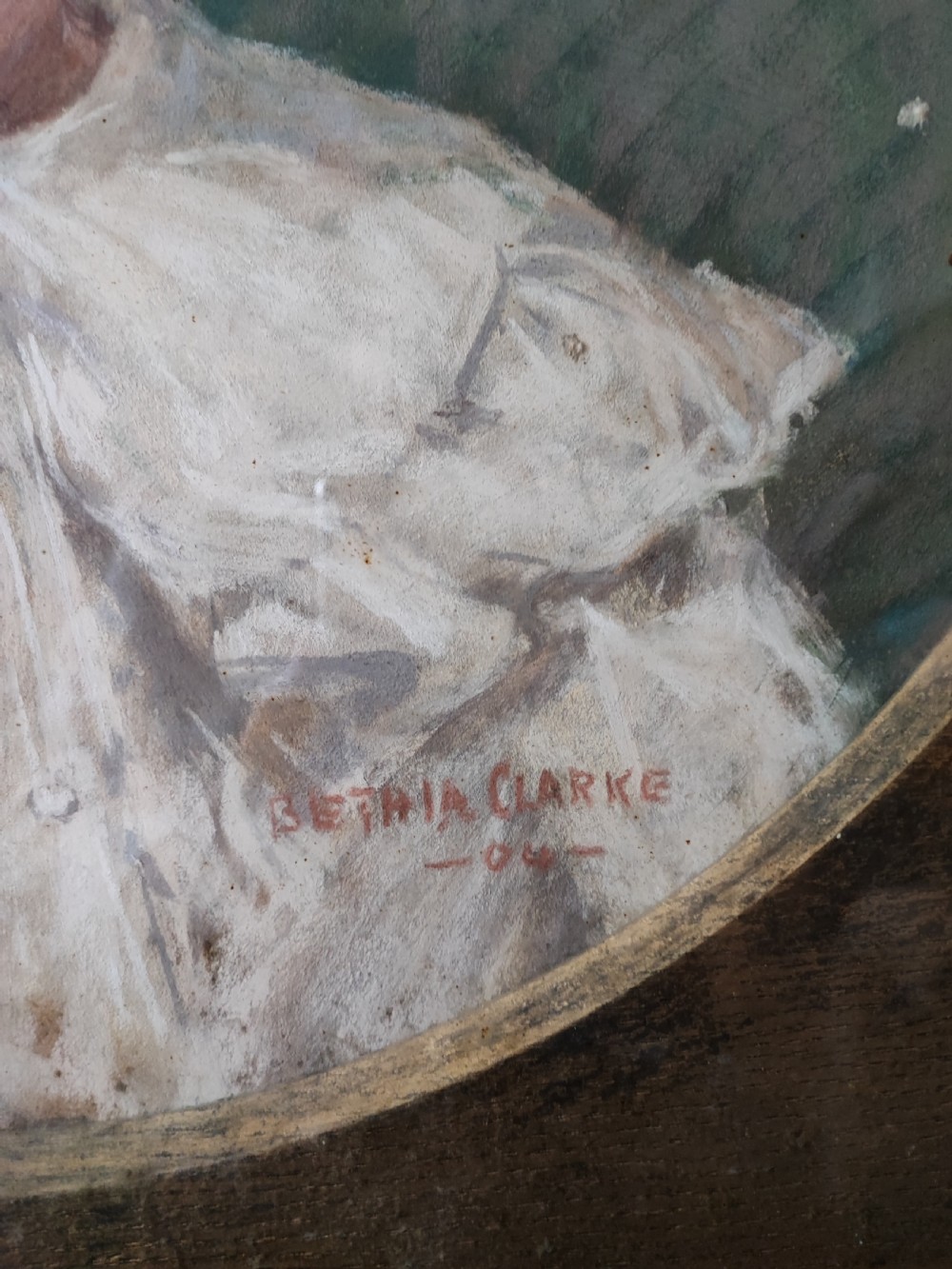 Original pastel portrait of an Edwardian boy. View IX