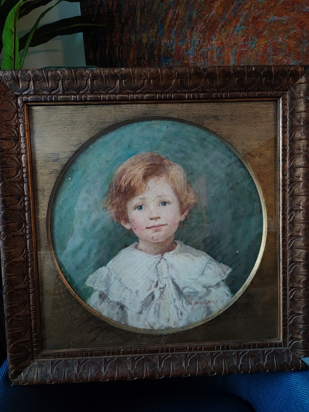 Original pastel portrait of an Edwardian boy. View XII