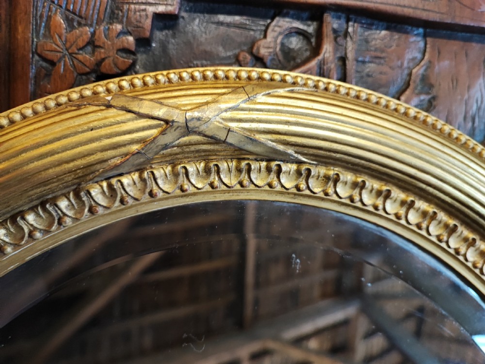 Edwardian oval Gilt mirror. View VI