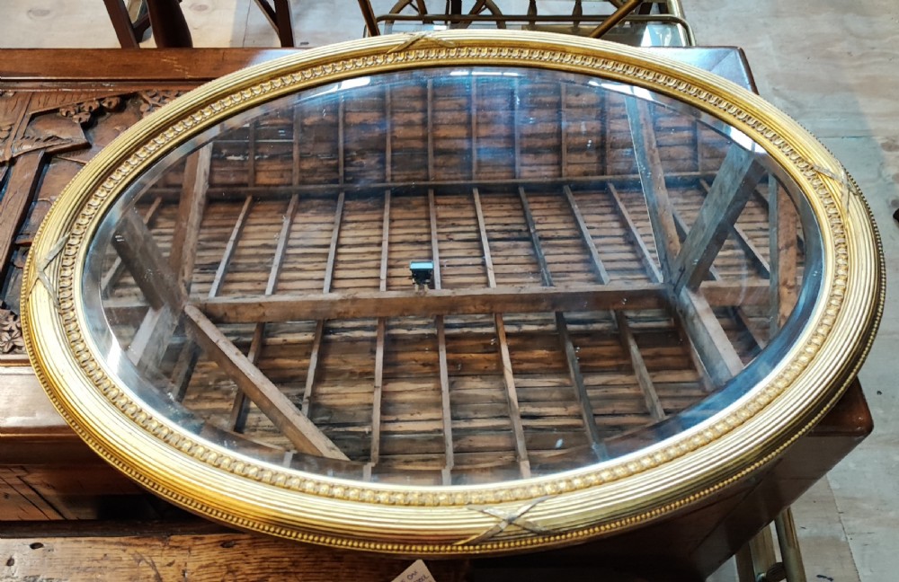 Edwardian oval Gilt mirror. View VII