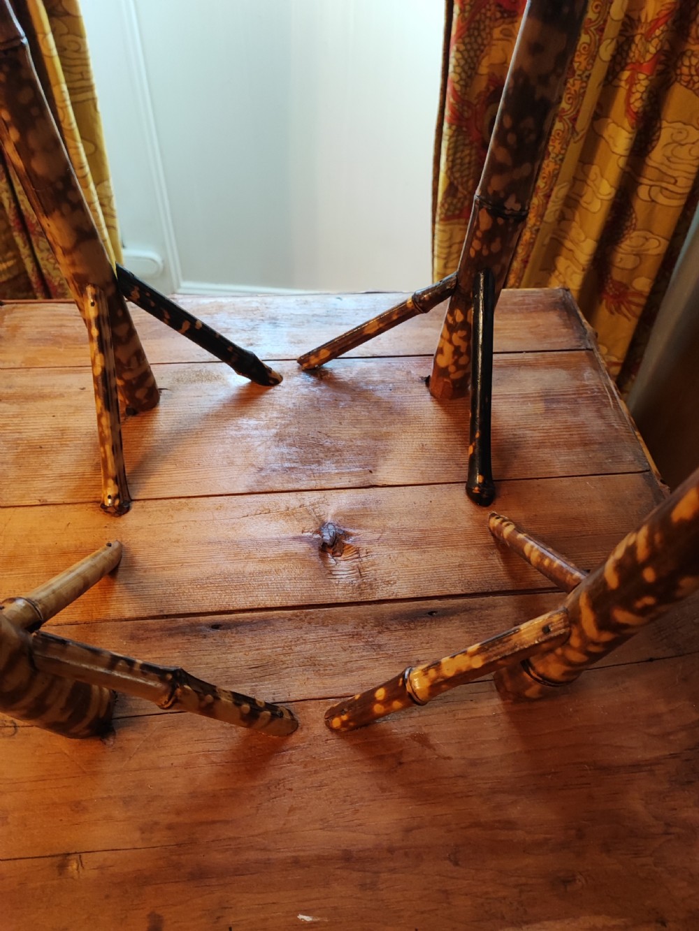 Victorian bamboo and rattan occasional table in the liberty's style. View IV