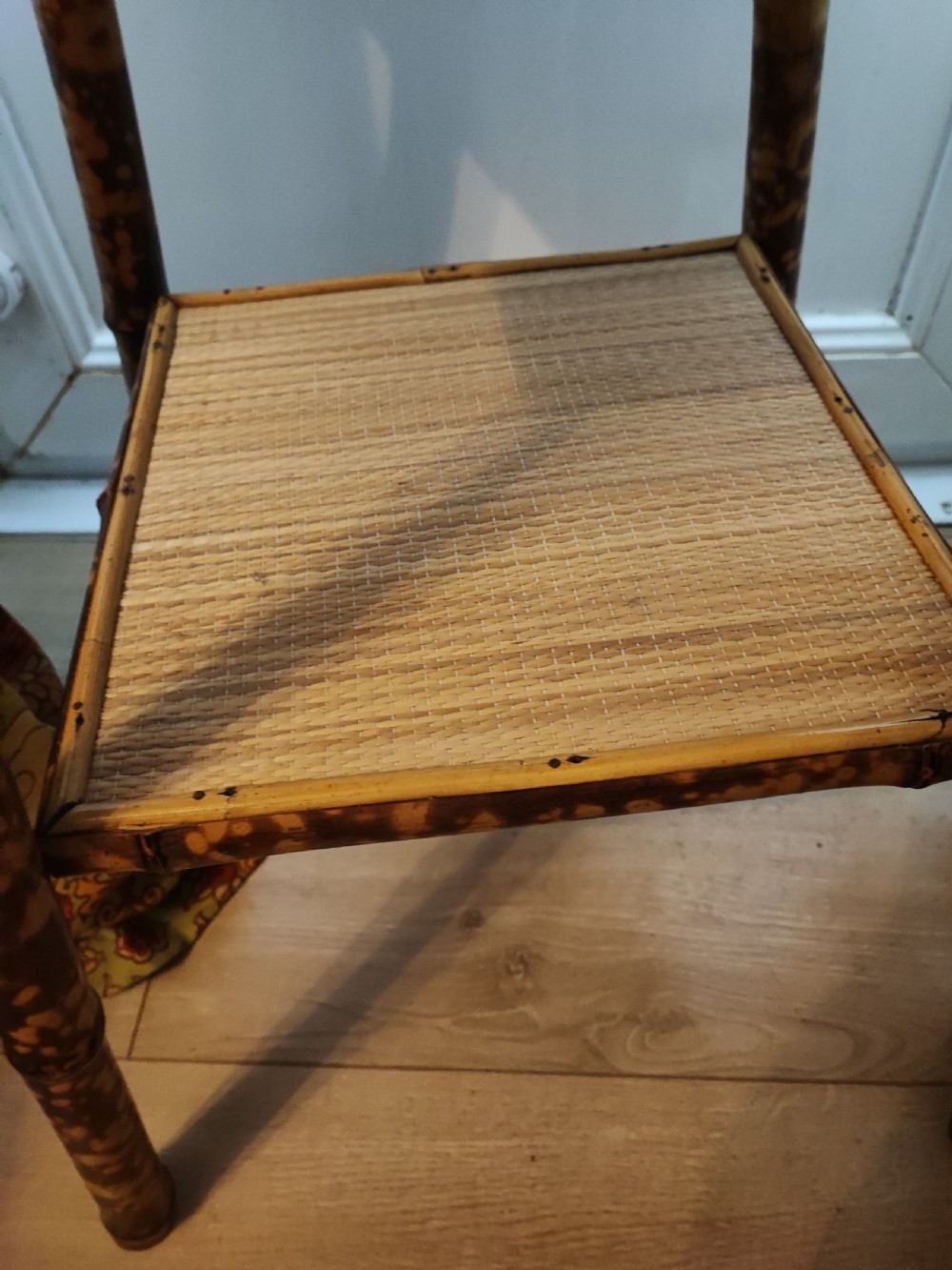 Victorian bamboo and rattan occasional table in the liberty's style. View V