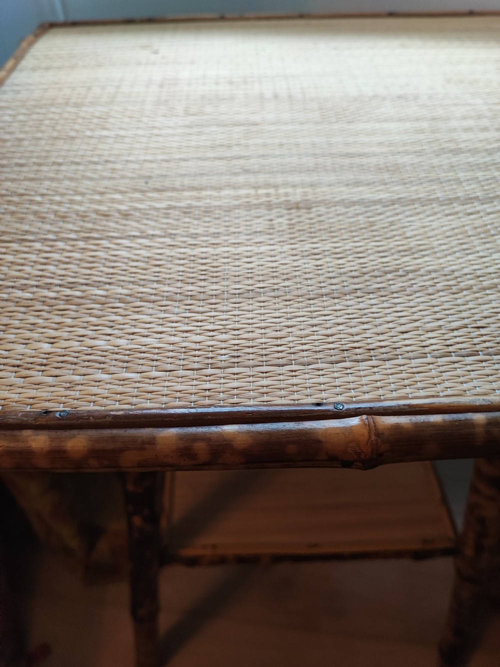 Victorian bamboo and rattan occasional table in the liberty's style. View VI