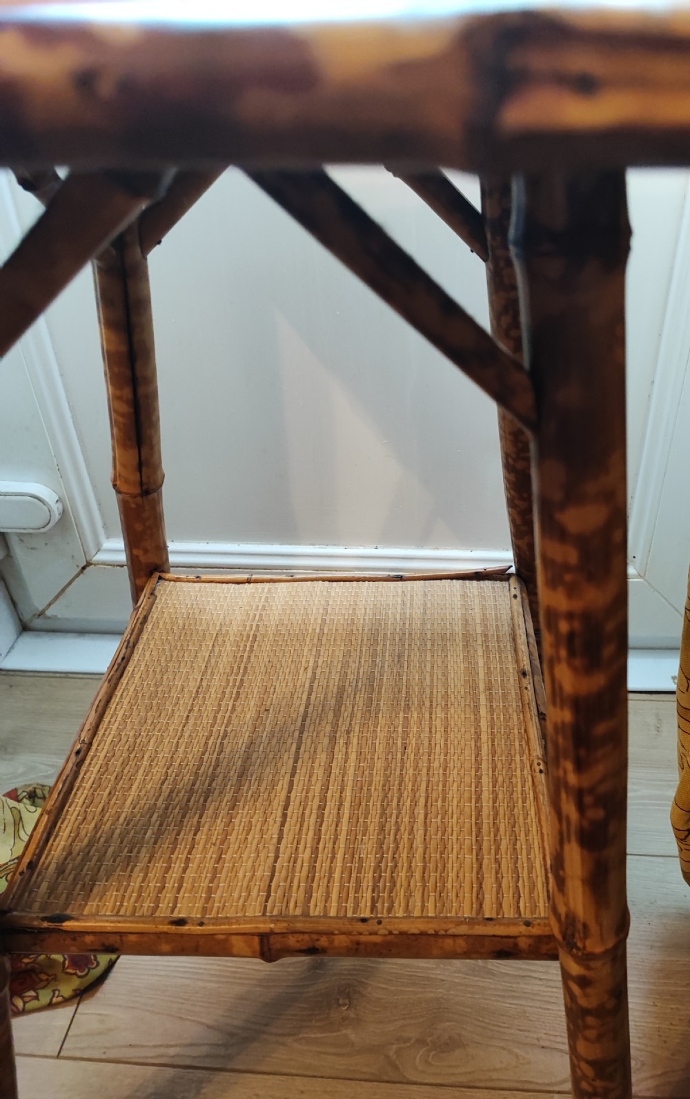 Victorian bamboo and rattan occasional table in the liberty style. View VI
